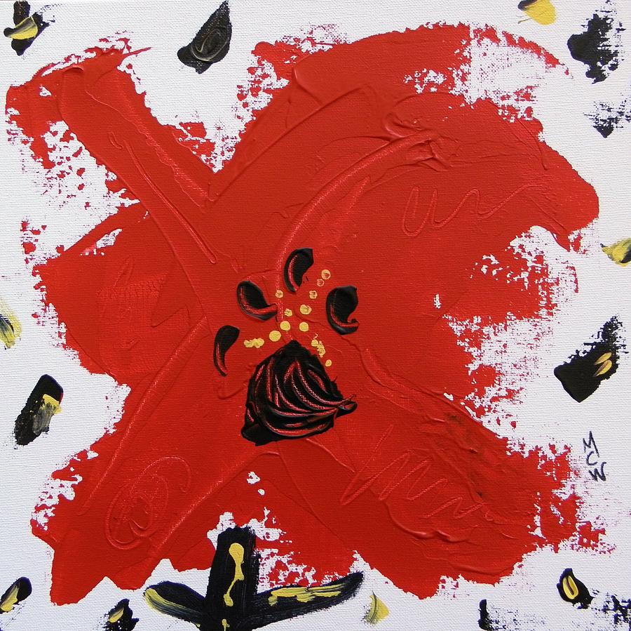 A Strike of Red Poppy Painting by Mary Carol Williams