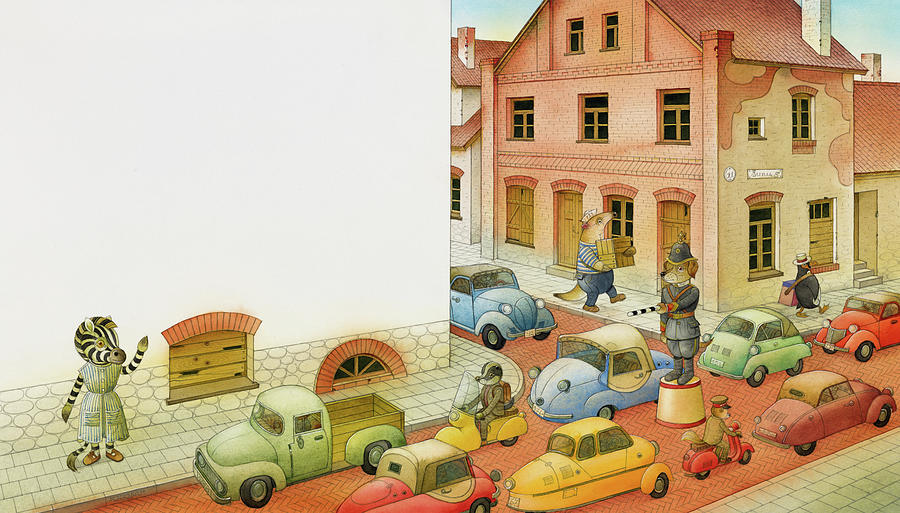 A Striped Story04 Painting by Kestutis Kasparavicius