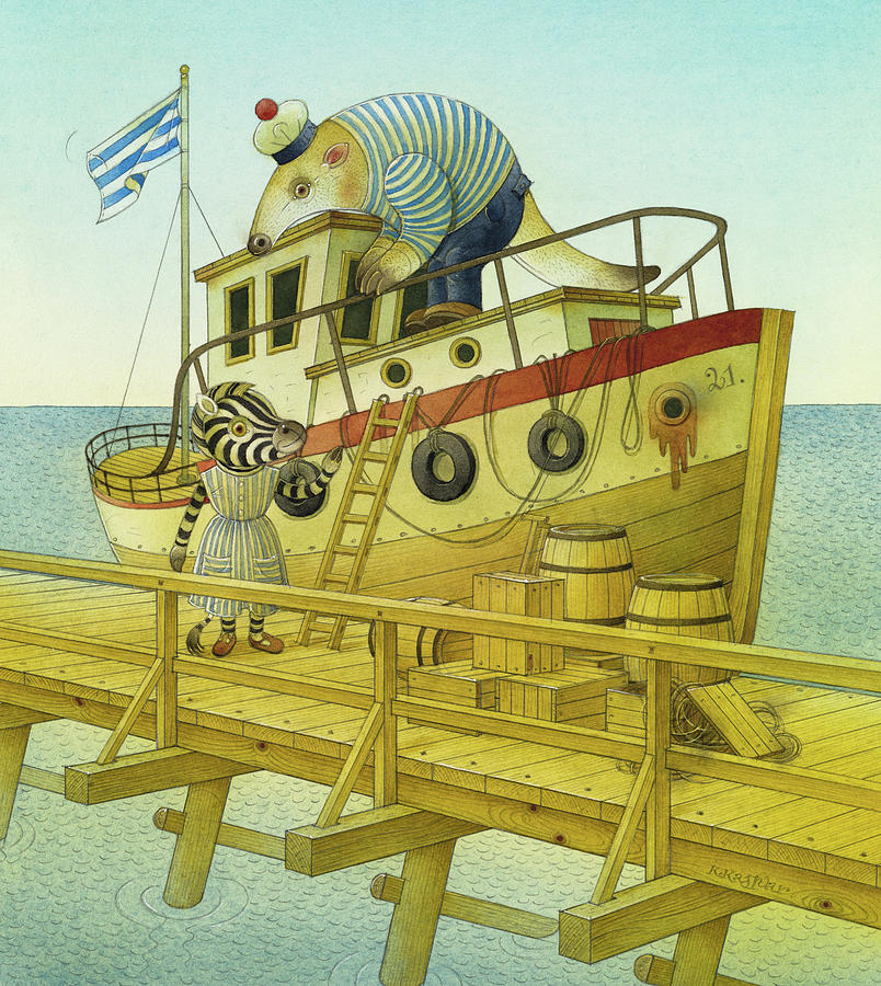 A Striped Story05 Painting by Kestutis Kasparavicius