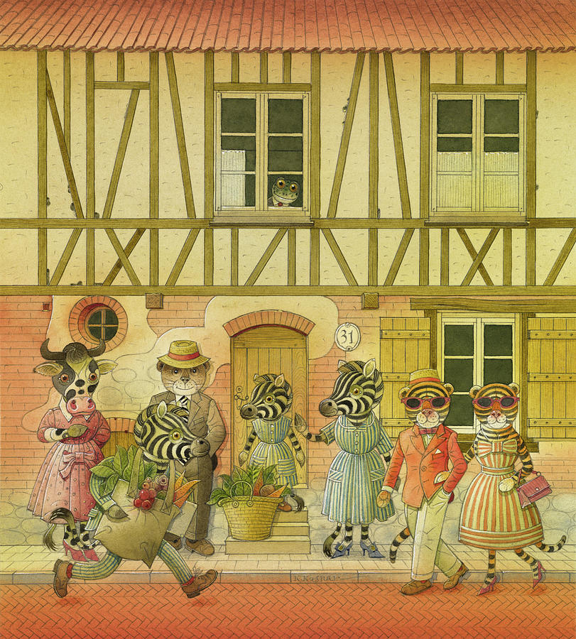 A Striped Story08 Painting by Kestutis Kasparavicius