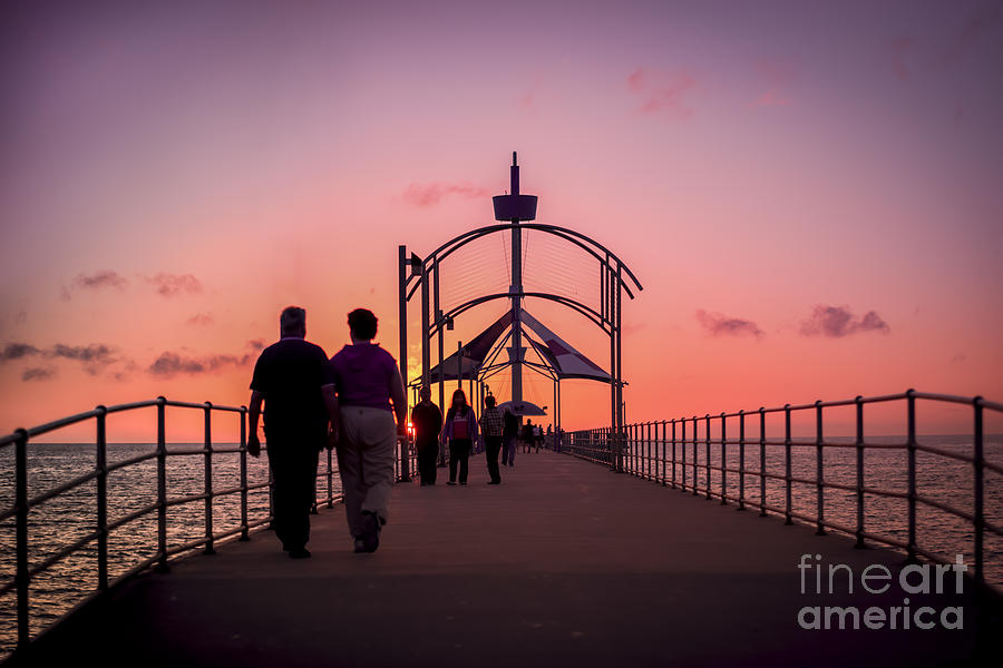 A Stroll Along Sunset Pier by Ray Warren A Stroll Along Sunset Pier by Ray Warren