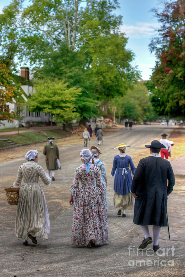 A Stroll in colonial Williamsburg Virginia Photograph by Karen Jorstad