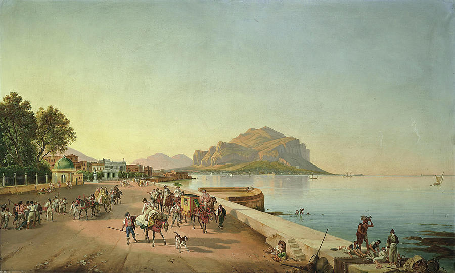 A Stroll in Palermo Painting by Franz Ludwig Catel