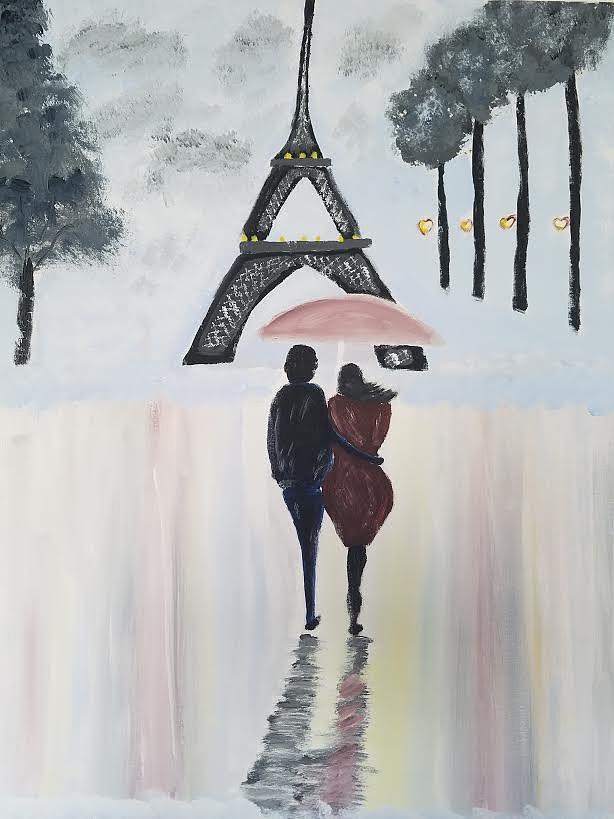 Paris Painting - A Stroll In Paris by Love Reyes