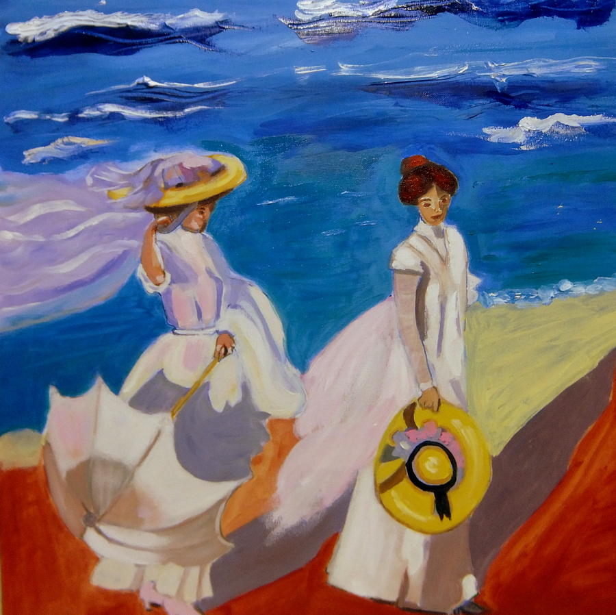 A stroll on the beach   Painting by Rusty Gladdish