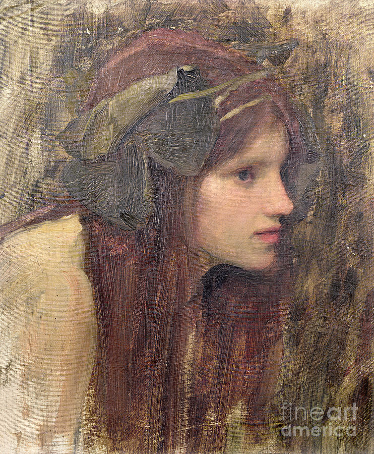 John William Waterhouse Painting - A Study for a Naiad by John William Waterhouse