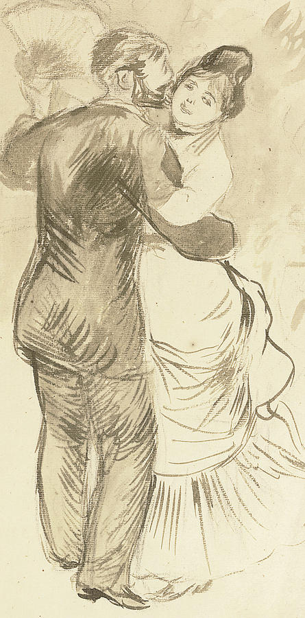 Pierre Auguste Renoir Painting - A study for Dance in the Countryside by Pierre Auguste Renoir