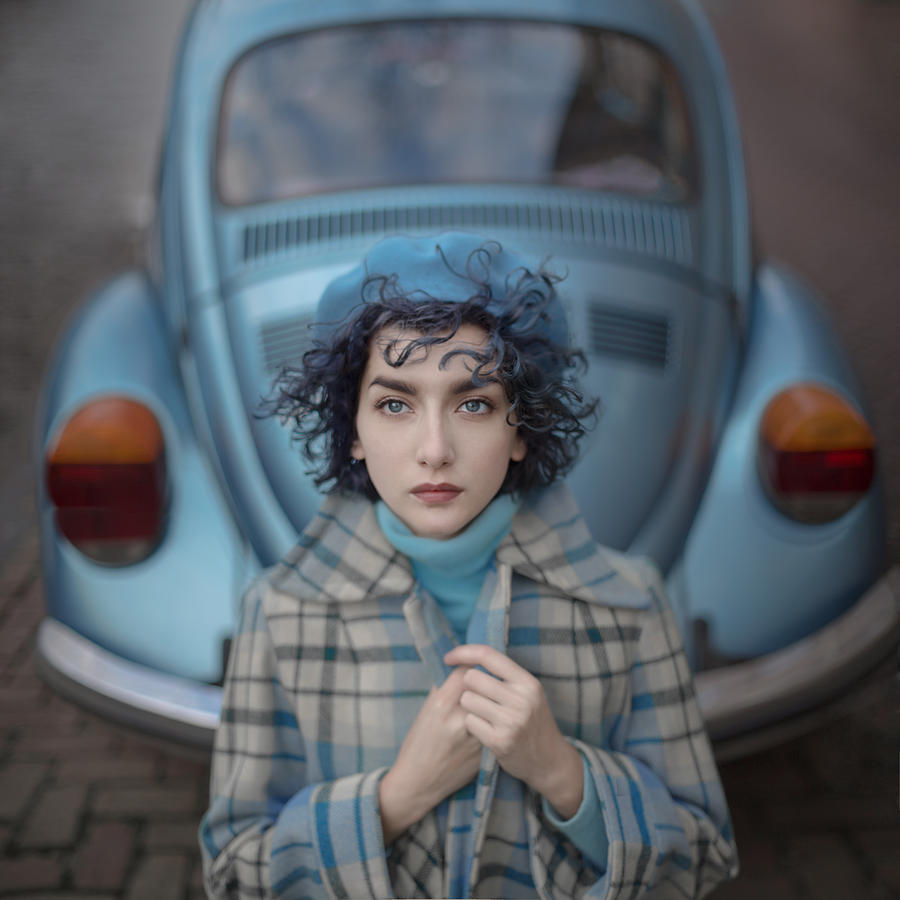 Portrait Photograph - A Study in blue by Anka Zhuravleva