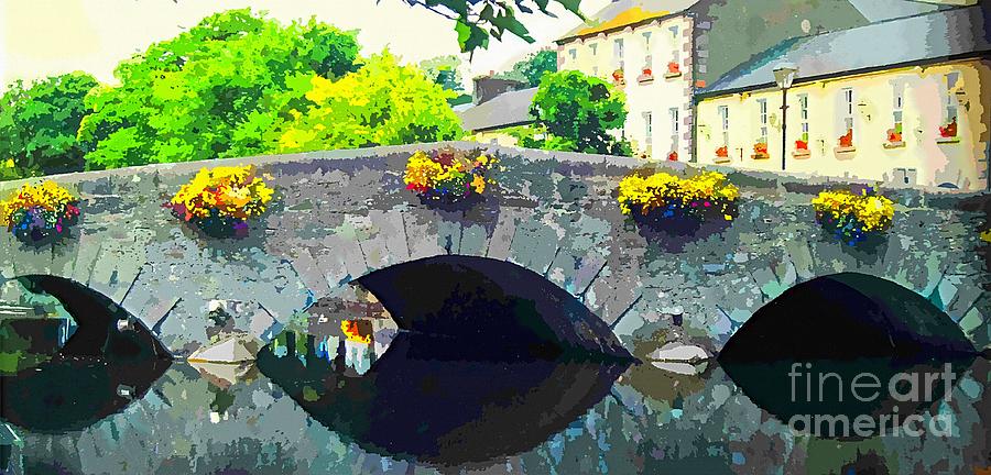 A Study Of The Bridge At Westport County Mayo Ireland  Painting by Mary Cahalan Lee - aka PIXI