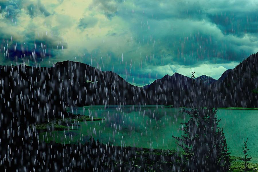 Mountain Photograph - A Sudden Downpour by Shirley Sirois