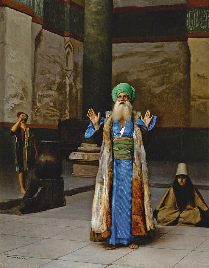 A Sultan at Prayer Painting by Jean-Leon Gerome