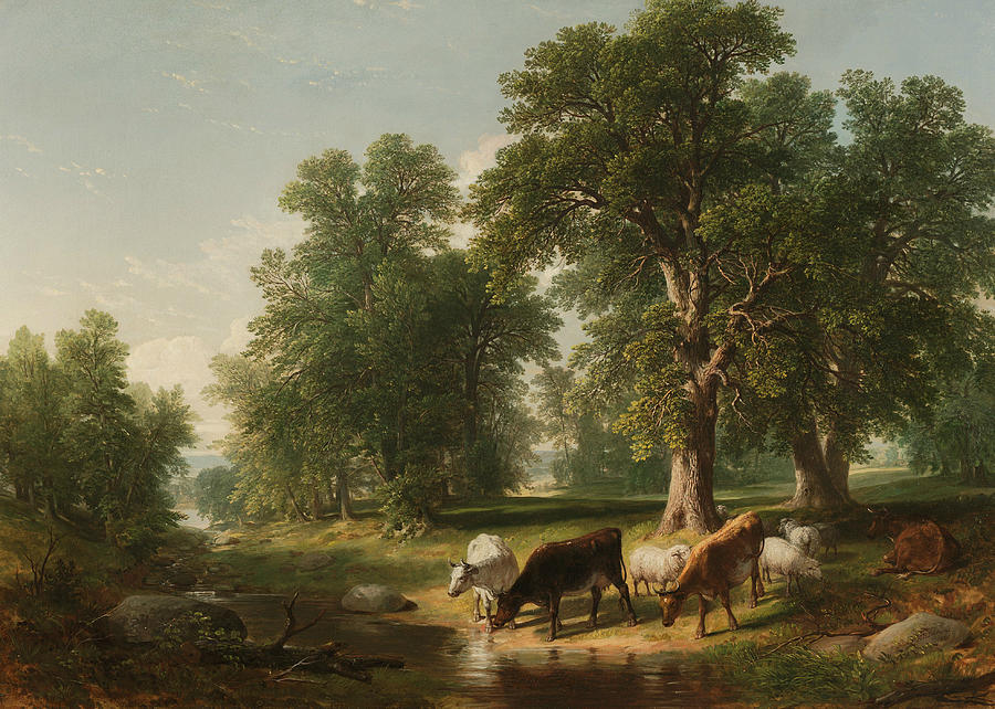 A Summer Afternoon Painting by Asher Brown Durand