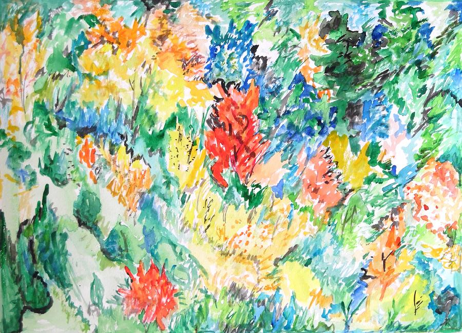 A Summer Garden Frolic Painting by Esther Newman-Cohen