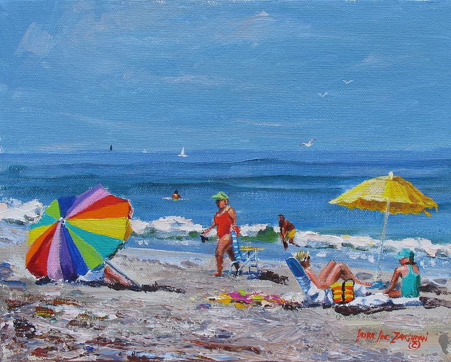 Umbrella Painting - A Summer by Laura Lee Zanghetti