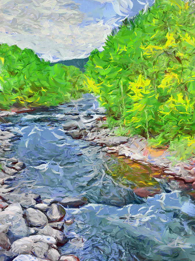 A summer morning on the Eagle River Digital Art by Digital Photographic Arts