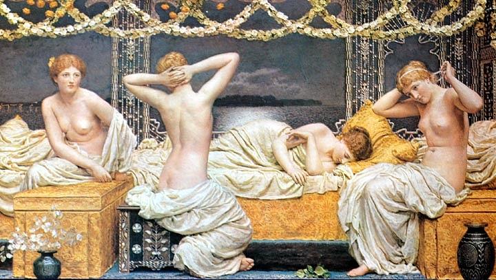A Summer Night Painting by Albert Moore