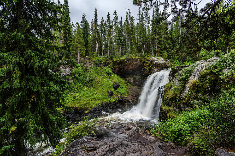 A Summer Rain At Moose Falls Photograph by Yeates Photography
