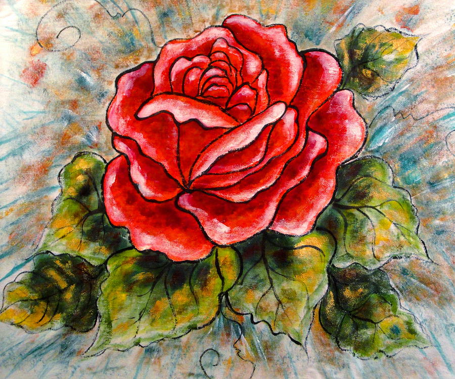 A Summer Rose Painting by Natalie Holland