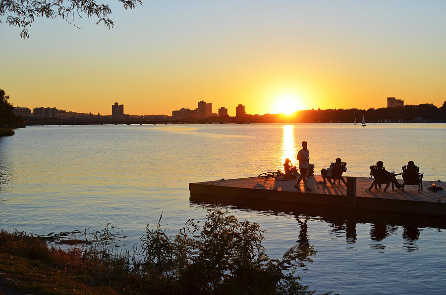 A summer sunset on the Charles River Photograph by Toby McGuire