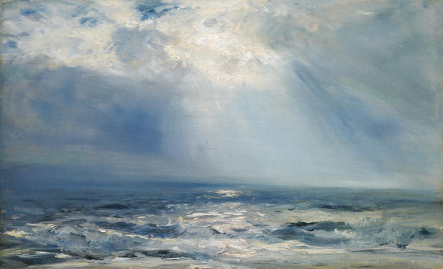 Nature Painting - A Sunbeam over the Sea by Henry Moore