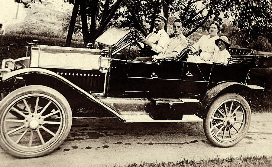 A Sunday Drive - Around 1910 Photograph by Suzanne Gaff