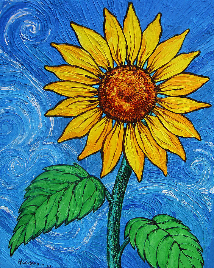 A Sunflower Painting by Juan Alcantara