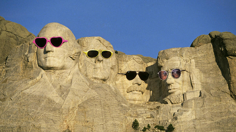 A Sunny Day At Mount Rushmore Photograph
