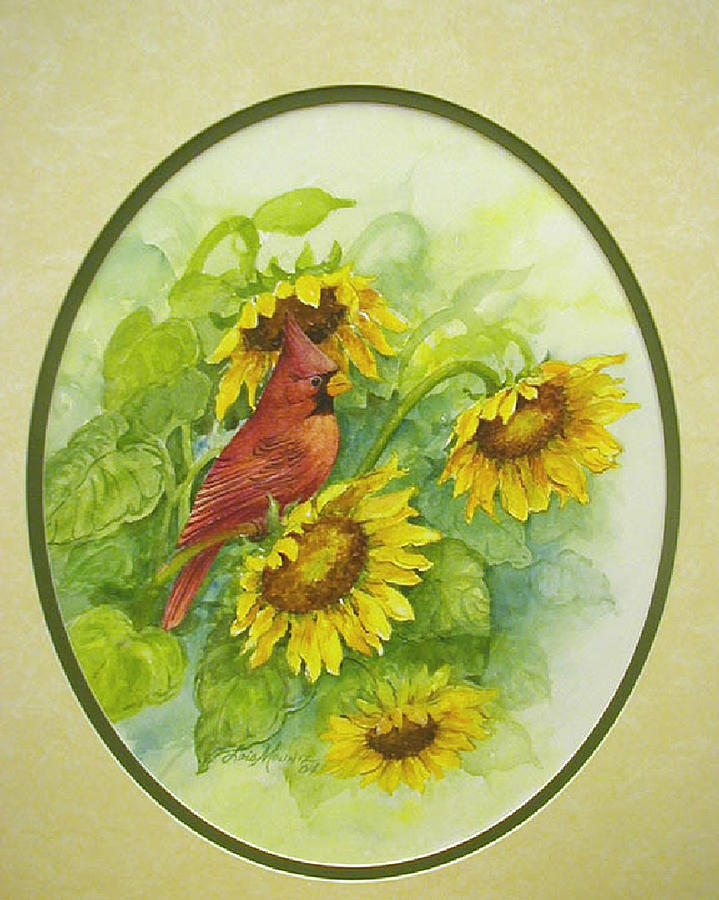 A Sunny Garden Spot Painting by Lois Mountz