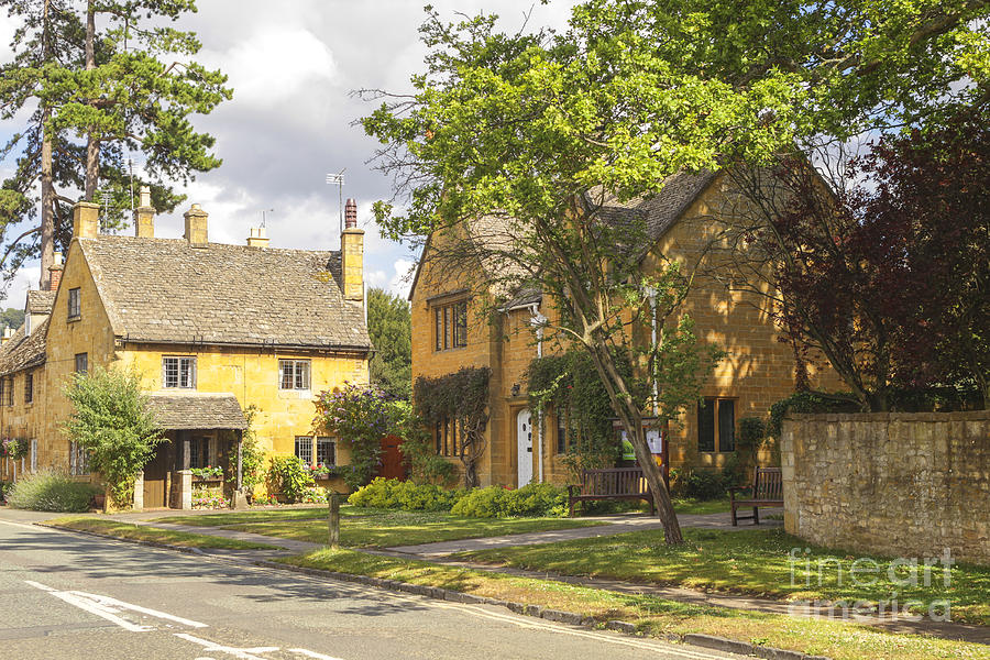 A sunny street in the Cotswolds in England Photograph by Patricia Hofmeester