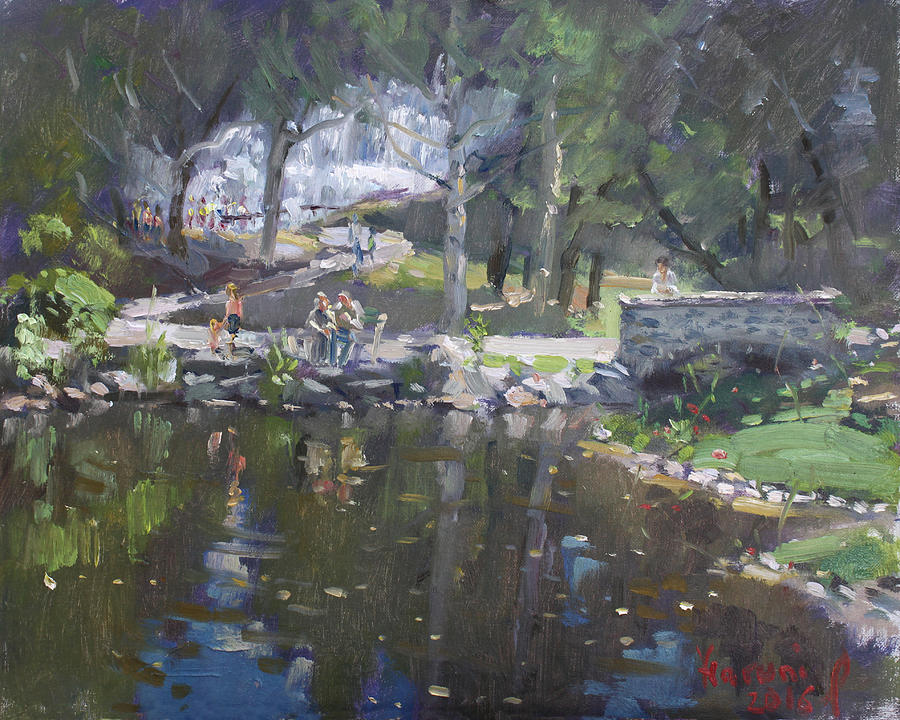 A Sunny Sunday in Williamsville Park Painting by Ylli Haruni - Fine Art ...