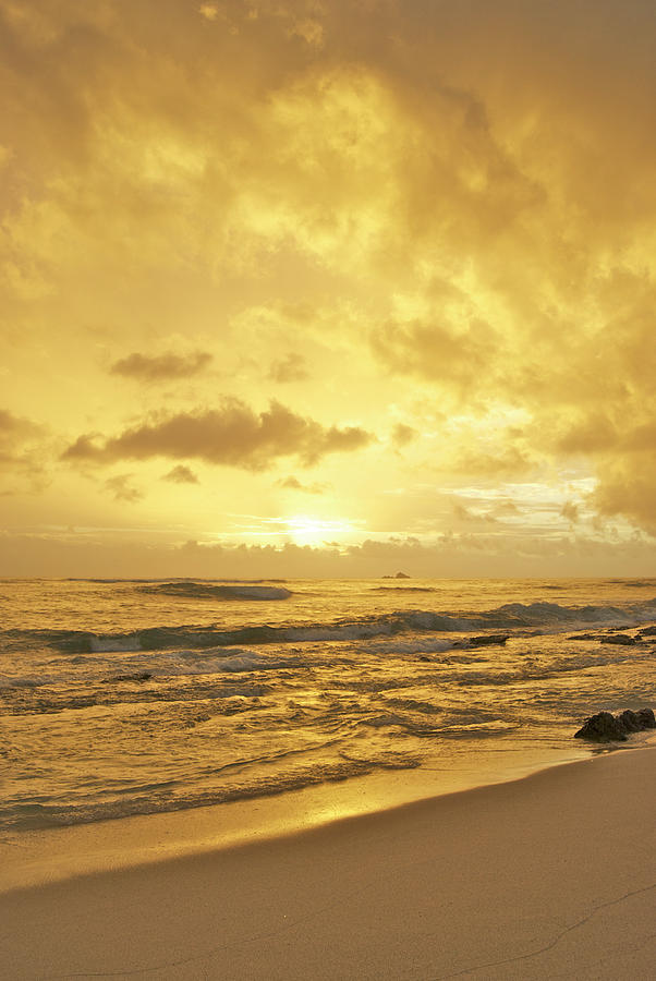 A Sunrise over Oahu Hawaii Photograph by Michael Peychich