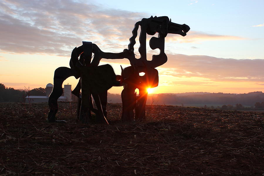A Sunrise The Iron Horse Art Photograph by Reid Callaway