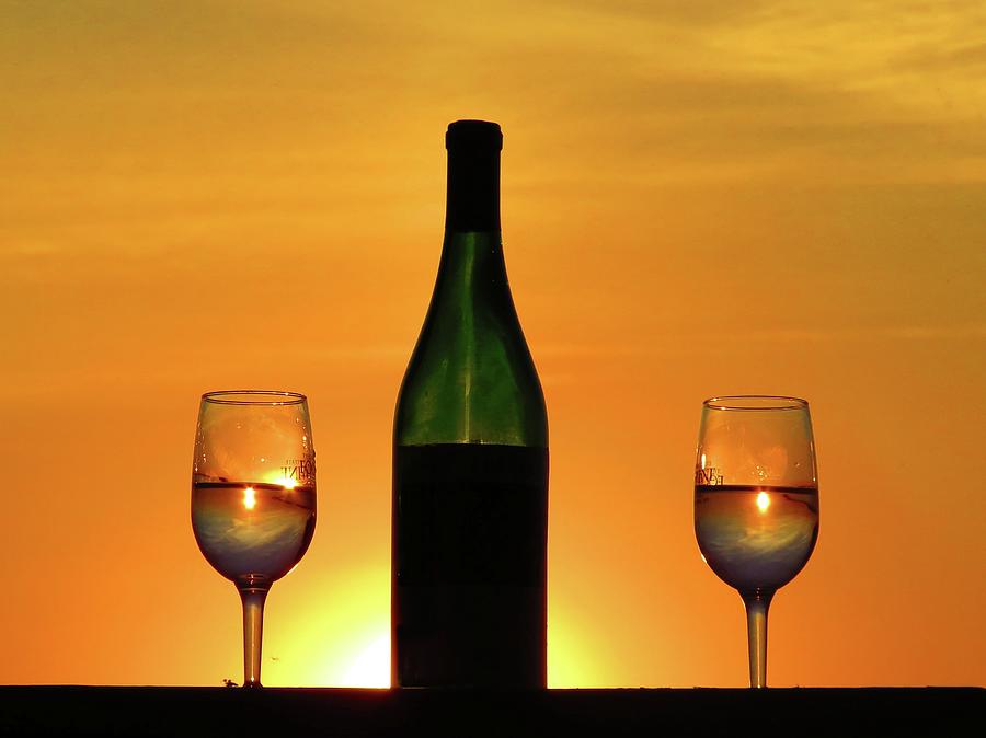 A Sunset In Each Glass Photograph