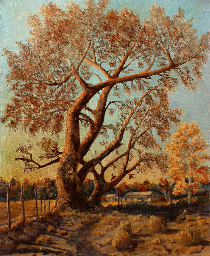 A Sunset Walk in the Country Painting by B J Blair