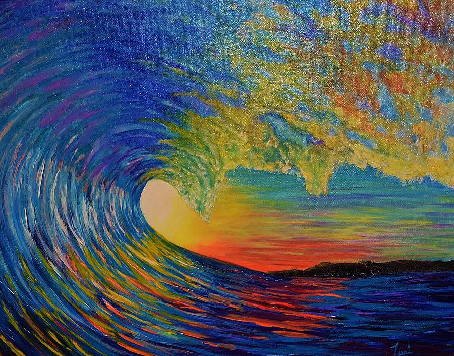 Sunset Painting - A Surfers Dream by Terri Duncan