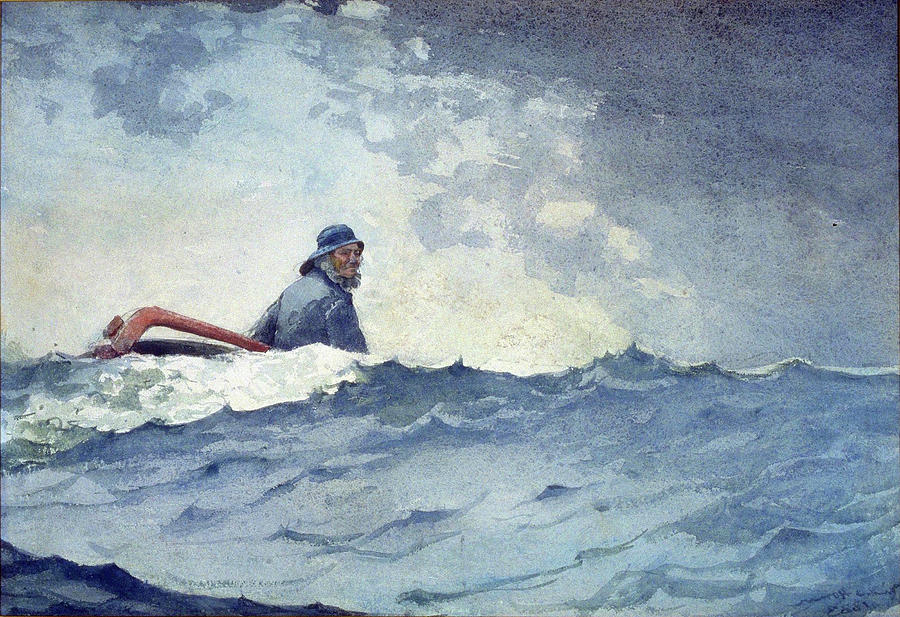 A Swell of the Ocean by Winslow Homer 1883 Painting by Movie Poster Prints