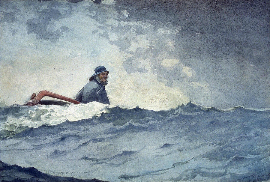 A Swell of the Ocean, from 1883 Painting by Winslow Homer A Swell of the Ocean, from 1883 Painting by Winslow Homer