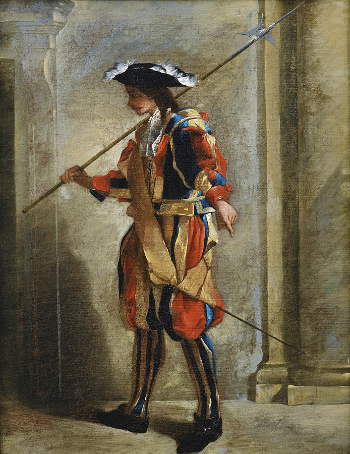 A Swiss Guard Painting by Jean Barbault