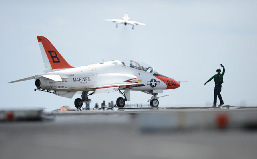 Chinfo Painting - A T-45C Goshawk US Navy by Celestial Images