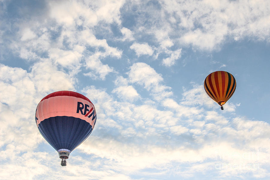 Nature Photograph - A Tale of Two Balloons  by Victory Designs