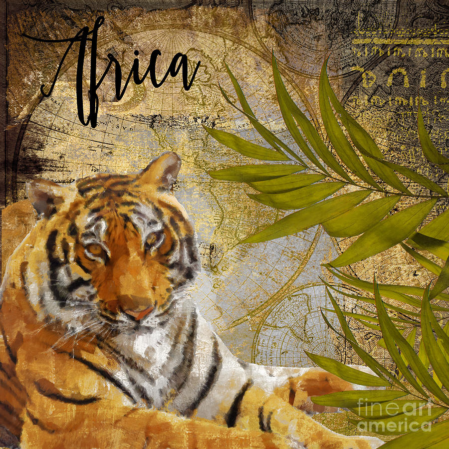 Tiger Painting - A Taste of Africa Tiger by Mindy Sommers