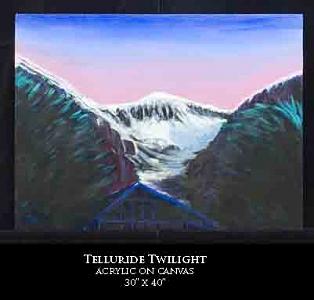 Landscape Painting - A Telluride Twilight by Robert Newport Landscape Painting - A Telluride Twilight by Robert Newport