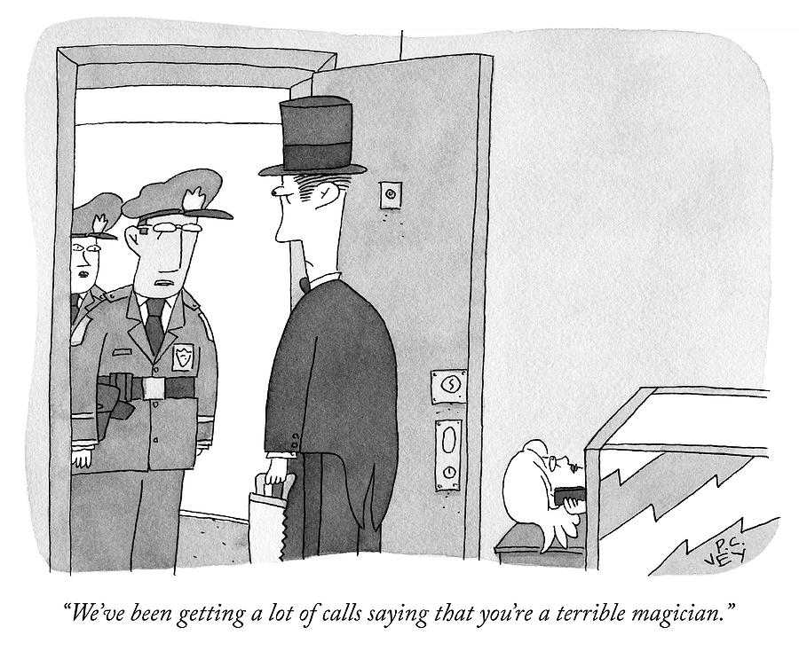 A terrible magician Drawing by Peter C Vey