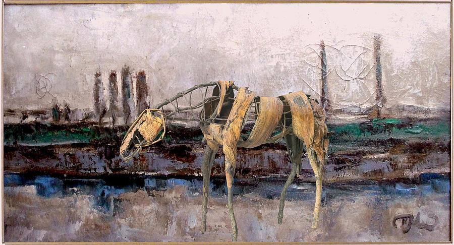 Landscape Mixed Media - A thirsty horse 1 by Pemaro