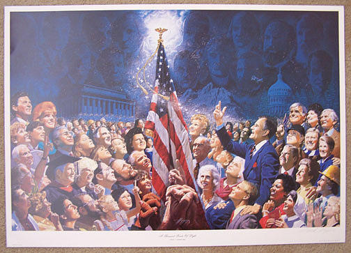 George Bush Painting - A Thousand Points of Light by Frank Hopper