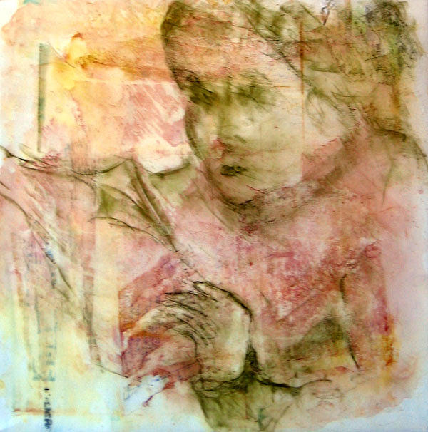 Mixed Media Drawing - A time to read by Rochelle Mayer