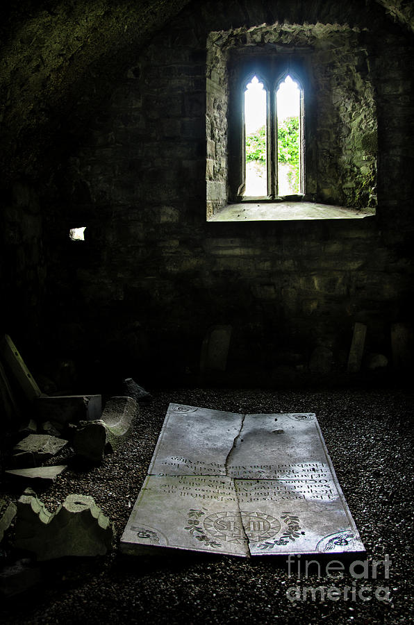 A tombstone in Sligo Abbey Photograph by RicardMN Photography