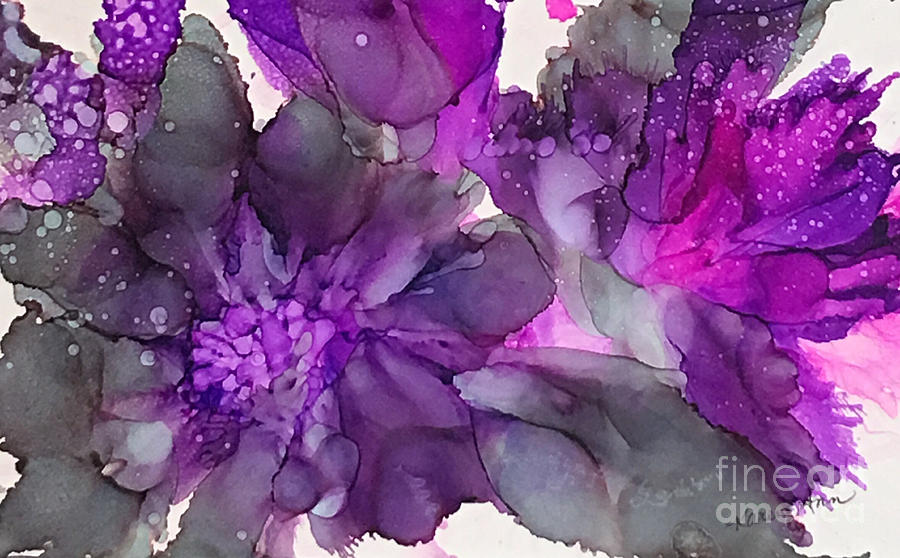 A Touch of Pink Floral Painting by Karen Ann