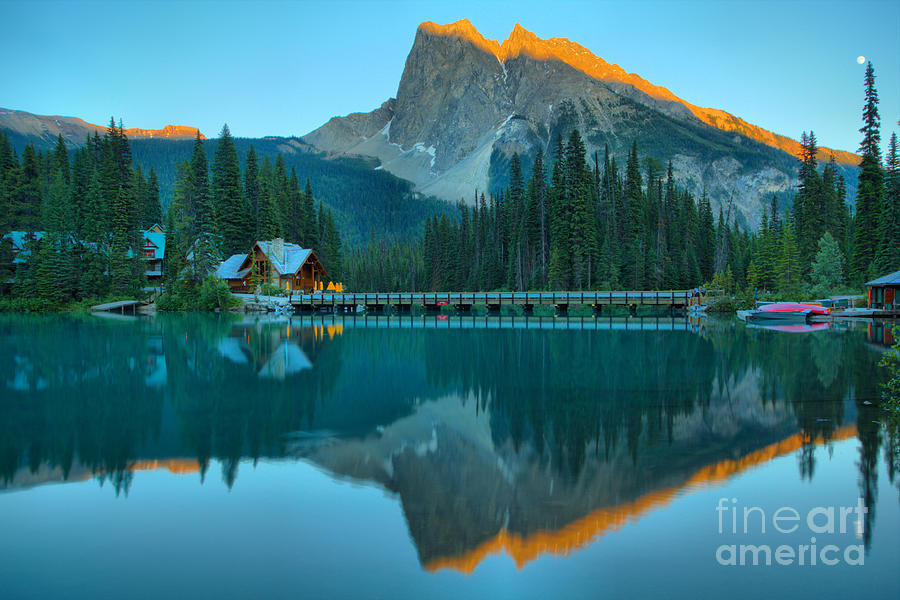A Trace Of Sunset At Emerald Lake Photograph by Adam Jewell