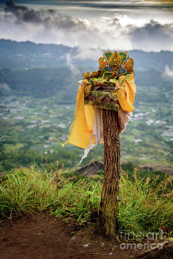 A Traditional Balinese Offering on Top of The Caldera At Mount Batur Volcano In Bali by Global Light Photography - Nicole Leffer A Traditional Balinese Offering on Top of The Caldera At Mount Batur Volcano In Bali by Global Light Photography - Nicole Leffer